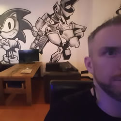 The [Alt] Gaming lounge decor includes games characters including Sonic The Hedgehog